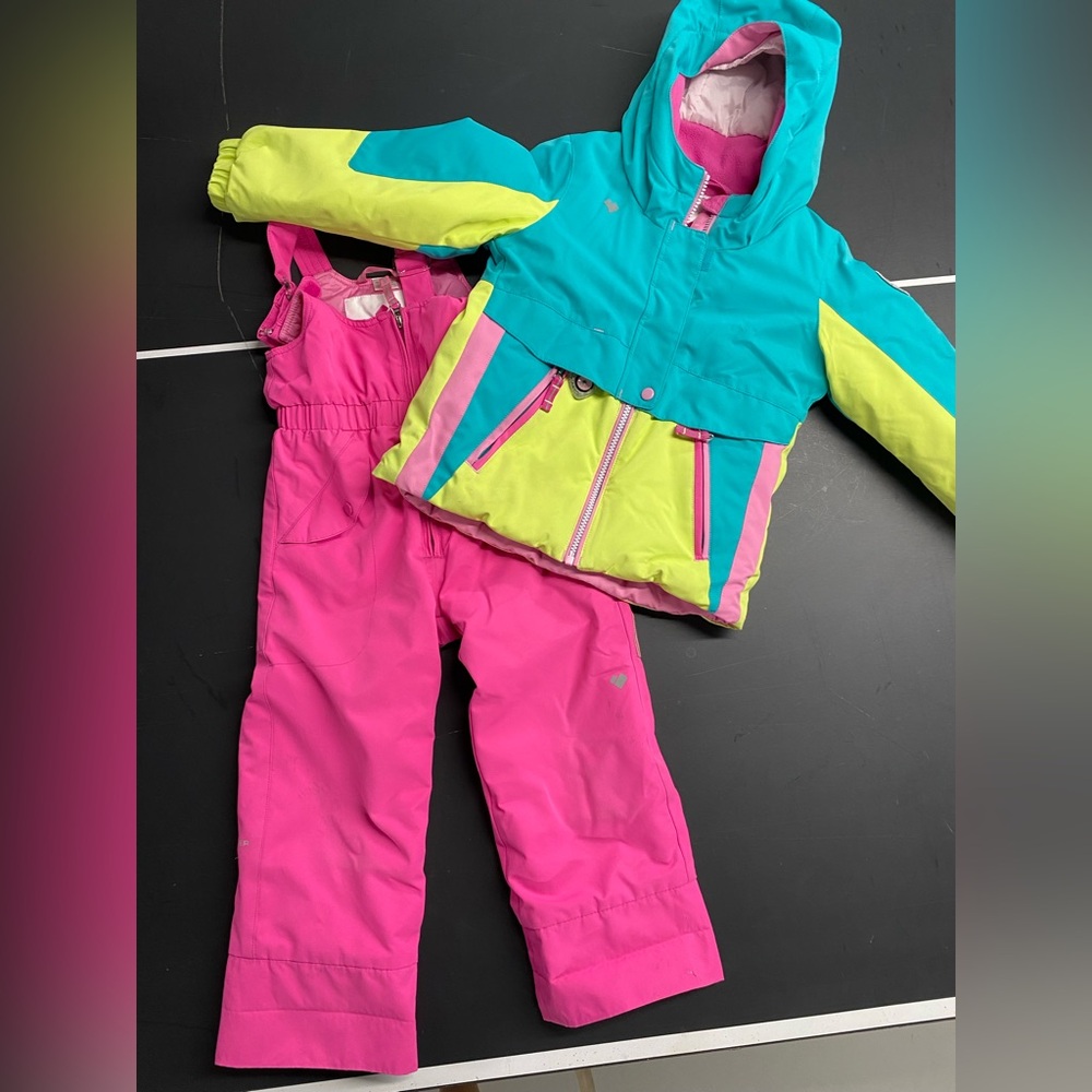 Obermeyer girl ski jacket/SnowPants Set. Size 4. I-gro series